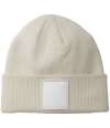 BB337R B337R Beechfield Appliqué Patch Beanie Oatmeal / White colour image